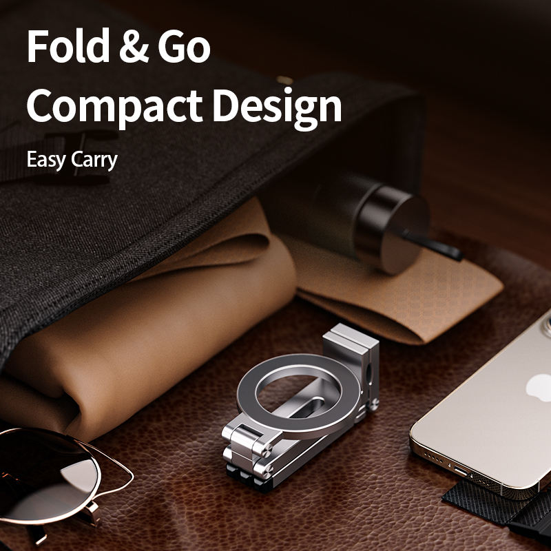 Support de téléphone magnétique en alliage d'aluminium  pliable multi-usages