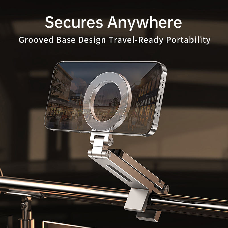 Support de téléphone magnétique en alliage d'aluminium  pliable multi-usages